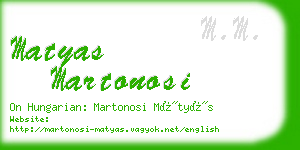 matyas martonosi business card